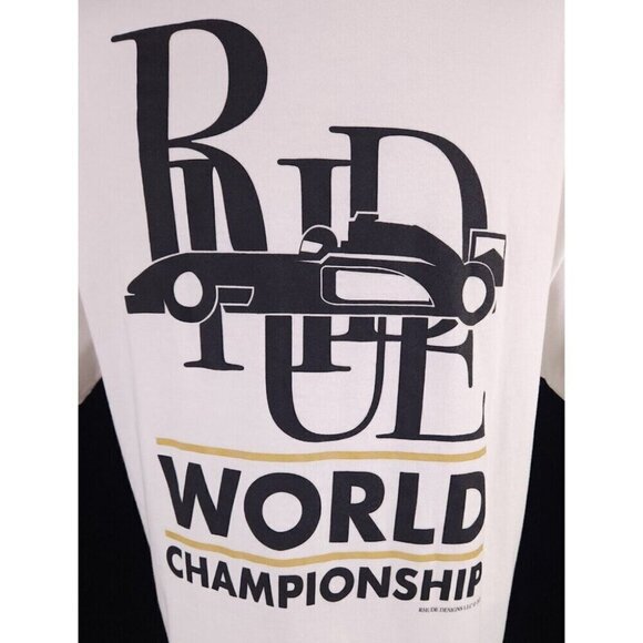 Rhude World Champion T-Shirt L Mens Off-White Cotton Tee - Picture 4 of 16